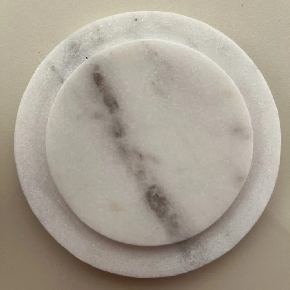 Target Threshold White Marble Lidded Storage Canister
